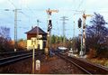 1998:  das gleiche Bild an der Ausfahrtseite des Bahnhofs Vach Richtung Bamberg mit Stellwerk 2 und Bahnübergang nach <!--LINK'" 0:24-->