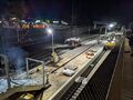 Bauarbeiten für den S-Bahn-Halt <i>Klinikum</i> an der <a class="mw-selflink selflink">Würzburger Straßenbrücke</a>, Feb. 2022