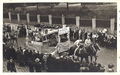 Faschingsumzug 1935 an der Jakobinenunterführung, Gruppe Nr. 65 Gesangsverein Unterfarrnbach,  rechts das Gelände des <!--LINK'" 0:13-->