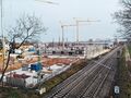 Blick auf die Baustelle in der <!--LINK'" 0:263--> in Stadeln, ehemals das Gelände der Spiegelfabrik <!--LINK'" 0:264-->, April 2021