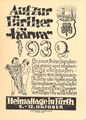 Werbung für die Fürther Kirchweih, historische Ansichtskarte, 1932