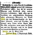 Lebewohl Sax, Fürther Tagblatt - 15. März 1858