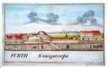 Ansicht der Königstraße um <!--LINK'" 0:24--> mit  Gebhardt'schen Haus und Poppenreuth im Hintergrund