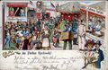 Gruß von der <!--LINK'" 0:214-->, historische Ansichtskarte gezeichnet von einem unbekannten Maler, um 1900