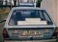"Essen auf Rädern" Fahrzeug VW Passat Variant stationiert am <!--LINK'" 0:12--> in Burgfarrnbach der <!--LINK'" 0:13--> im Februar 1978. Mit Hinweis auf "Zivildienst" Leistende, bis 2010 als Wehrersatzdienst. Vorgänger der heutigen "Bufdi".