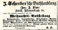 Werbung im Fürther Tagblatt vom 7. Dezember 1884