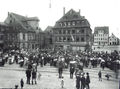 Königsplatz um 1915, im Hintergrund die Redaktion der Nordbay. Zeitung - heute Standort des Sozialrathauses