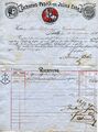 Briefkopf und Rechnung der Firma Cichorienfabrik Julius Cohn aus dem Jahr 1889 mit Unterschrift des Eigentümers Julius Cohn