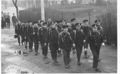 Die FFW Poppenreuth beim Fuß-exerzieren und Einmarschieren, 17. März 1937
