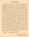 Grußwort des Oberbürgermeisters Bornkessel zur Jugendwoche, Sept. 1958