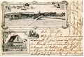 Alte Postkarte aus Vach mit Ortsansicht von  aus und Gasthaus und Metzgerei Volleth , Karte von <a class="mw-selflink selflink">1899</a> gelaufen