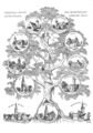 Stammbaum der evangelischen Fürther Gesamtkirchengemeinde vor 1945, Zeichnung signiert mit FR.FR. (<!--LINK'" 0:150-->)