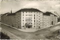 Ansicht von Verwaltungssitz und Wohngebäuden der Schönwasser GmbH, historische Postkarte, 1954