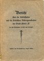 Titelseite: Bericht über die Volksschulen und die städtischen Bildungsanstalten der Stadt Fürth i. B., 1925