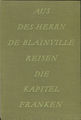Titelseite: Aus des Herrn De Blainville Reisen - Die Kapitel Franken (Buch), 1974/75