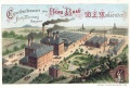 Lithografische Karte der Brauerei Bergbräu, ca. 1890.