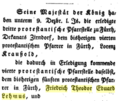 Präsentationsbestätigung für Kraußold und Lehmus im Regierungsblatt f.d. Kgr. Bayern 1837