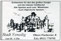 Werbung Gaststätte <a class="mw-selflink selflink">Zur Stadt Venedig</a> Dez. 1998 im "" Nr. 33