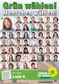 Wahlkampfplakat mit allen 50 KandidatInnen der Grünen zur Kommunalwahl 2014