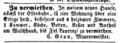 Zeitungsanzeige des Maurermeisters <a class="mw-selflink selflink">Caspar Gran</a>, Januar <!--LINK'" 0:36-->