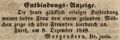 Zeitungsanzeige von Dr. <!--LINK'" 0:23-->, Dezember 1848