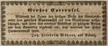Werbung für ein "Großes Carrousel" auf der "Messe" (Kirchweih), September 1839