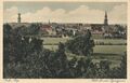Historische Ansichtskarte "Blick über den Pegnitzgrund", ungel., im Hintergrund die Altstadt mit Michaelskirche und Rathaus