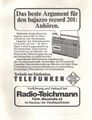 Werbung von Radio-Teichmannn der Schülerzeitung <!--LINK'" 0:168--> Nr. 2 1975
