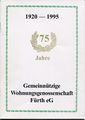 Titelblatt: Gemeinnützige Wohnungsgenossenschaft Fürth eG 1920 - 1995 (Broschüre)