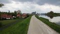 2015: Blick vom <a class="mw-selflink selflink">Main-Donau-Kanal</a> Weg auf die letzten Häuser der <!--LINK'" 0:43--> und den <!--LINK'" 0:44-->
