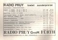 Werbung von <a class="mw-selflink selflink">Radio Pruy</a> in der Schülerzeitung <!--LINK'" 0:4--> Nr. 1 1976