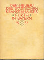 Titelseite: Der Neubau des Städtischen Krankenhauses in Fürth in Bayern 1931