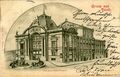 Erste Ansichtskarten des Stadttheaters noch vor Fertigstellung des Gebäudes und Inbetriebnahme der Einrichtung, gel. Jan. 1902