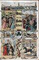 Gruß von der <!--LINK'" 0:199-->, historische Ansichtskarte mit dem Billigen Jakob und Harfenspielerinnen, um 1905