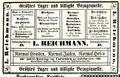 Werbung im <!--LINK'" 0:13--> vom 7.12.1884.  Komplette Zeitung unter <!--LINK'" 0:14--> vorhanden und nachlesbar.