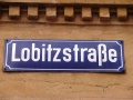 Straßenschild Lobitzstraße, historisch