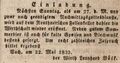 Der Wirt Leonhard Völk eröffnet die Wirtschaft auf dem Reuthner´schen Felsenkeller in Vach, Mai 1832