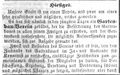Zeitungsartikel zur Gründung des Gartenbauvereins, März 1855
