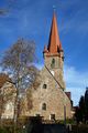 Kirche St. Johannis in Burgfarrnbach, Westseite, November 2020