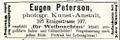 Werbung von Fotograf <!--LINK'" 0:12--> im Fürther Tagblatt vom 7. Dezember 1884