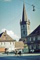 St. Johannis in Burgfarrnbach mit Postermöbel Schrenk und Drogerie, 1960