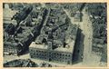 Luftbild vom Rathaus, im Hintergrund die Brauerei Grüner, ca. 1930