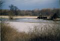 Hochwasser im Wiesengrund, Dezember 1986 –  Blick über <!--LINK'" 0:341-->, <!--LINK'" 0:342--> zum <!--LINK'" 0:343-->