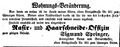 Zeitungsanzeige des Baders und Geburtshelfers <!--LINK'" 0:14-->, Oktober 1855