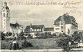 Historische Ansichtskarte "St. Heinrichs-Kirche und Frauenschule mit städt. Brause- und Wannenbad", Feldpost, gel. 1914