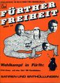 Titelblatt der Stadtillustrierten Fürther Freiheit über die Kommunalwahl 1984 in Fürth