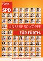 50-Köpfe-Plakat der Kandidatinnen und Kandidaten der  zur Kommunalwahl 2020
