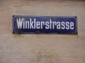 Straßenschild Winklerstraße, historisch