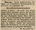 Zeitungsanzeige von G. Rosenstein bezügl. der Errichtung einer Kleinkinderbewahranstalt, April 1848