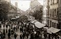 Gruß von der [[Fürther Kirchweih]], historische Ansichtskarte mit Blick in die Nürnberger Straße, um 1910